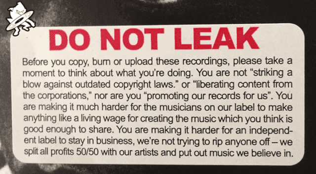 Ninjatune y el sticker antipiratería