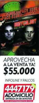 BODYCOLOGY con PACO OSUNA Y MARCO CAROLA éste 20 de Mayo en Forum. Últimas a $55.000 – Van a Subir de Precio [A la venta YA 4447179]