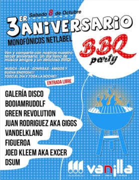 Monofonicos Netlabel celebra Hoy Sabado su 3 Aniversario