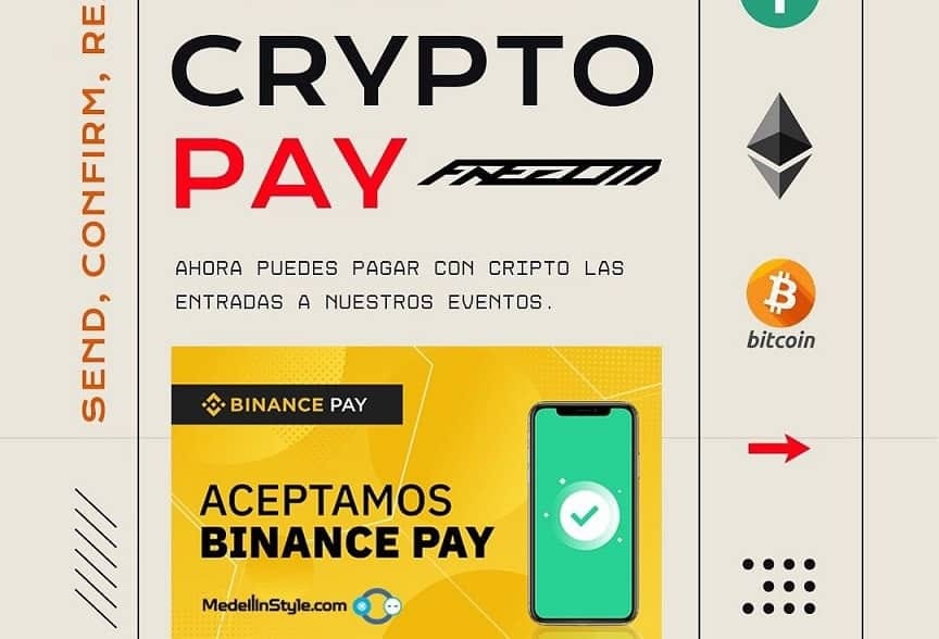 Paga con CRIPTOS los eventos MedellinStyle, ahora aceptamos BINANCE: mira aquí como