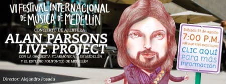 Alan Parsons Live Project por primera vez a Medellín gratis a las 7:00pm
