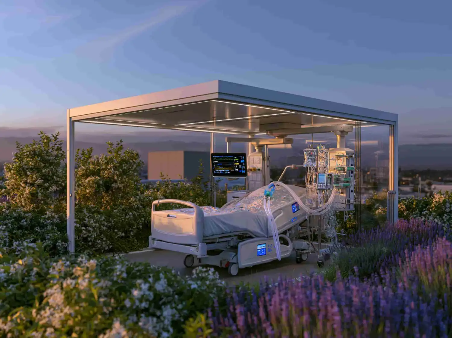 Inauguran en el Reino Unido la primera sala de cuidados intensivos en una azotea para conectar a pacientes críticos con la naturaleza