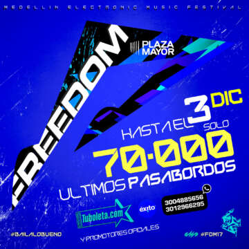 Dónde comprar mi Pasabordo para el FREEDOM 17 a 70.000 Hasta éste Fin de Semana