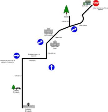 MAPA DEL LUGAR, PARA ESTE SABADO 14 DE JULIO: MEKAS (Argentina), MATIAS MUTEN (Uruguay)