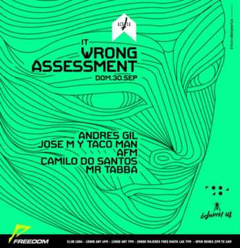 FDM19 y AZOTEA presentan a WRONG ASSESSMENT este domingo en CLUB1984