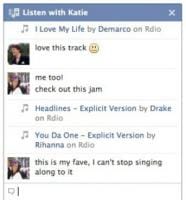 Comparta música en tiempo real con sus amigos en Facebook