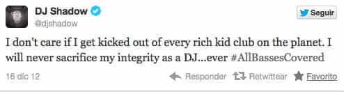 Expulsan a Dj Shadow de su propia fiesta por no pinchar música comercial