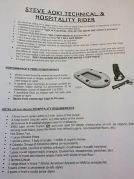 Las peticiones de Steve Aoki