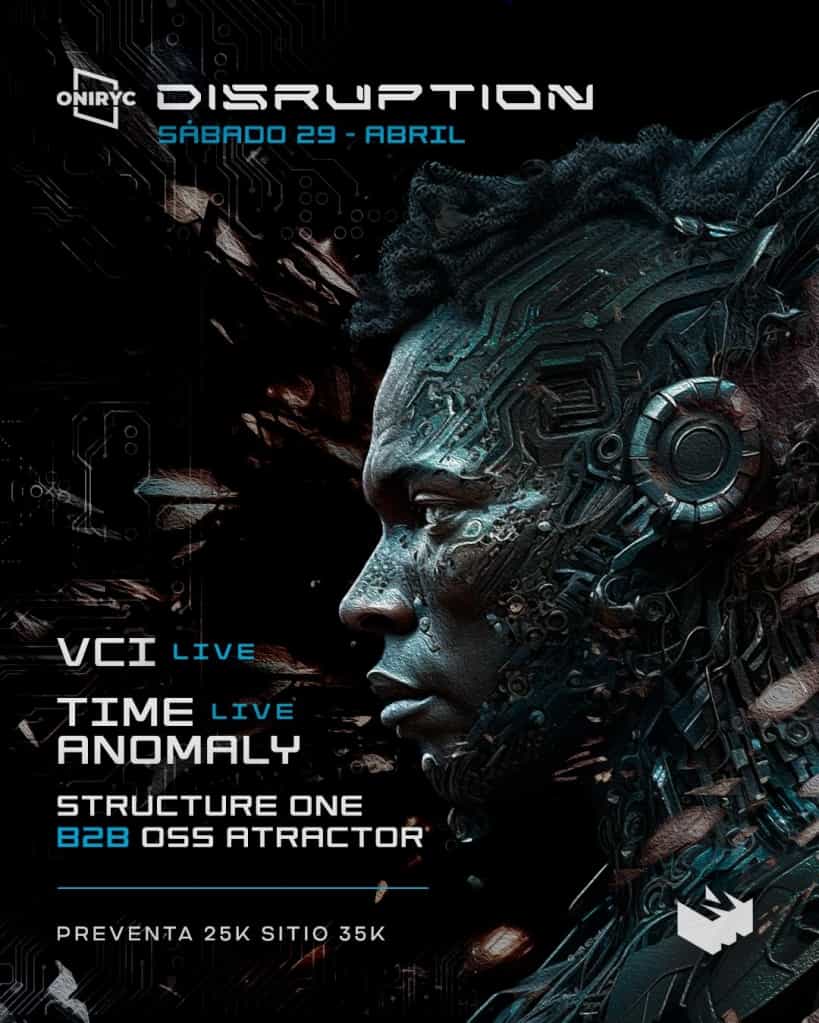 Support: Time Anomaly, el nuevo LIVE ACT Colombiano debuta en el eventoDisruption x Oniryc en Moderna Club, Medellín