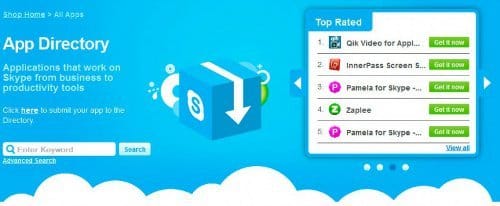 Skype lanza una tienda de aplicaciones