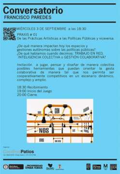 TALLER GRATIS: Conversatorio – Prácticas artísticas y las políticas públicas