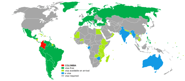 103 Países que puedes viajar sin Visa como Colombiano, el pasaporte No.50 en el Mundo