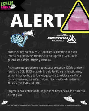 ALERTA ÉCHELE CABEZA: 2CB FALSO, Por eso analízalo en el FREEDOM17