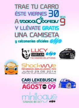 TRAE TU CARRO! Éste Viernes 23 a Tropical Cocktails de la 9 !