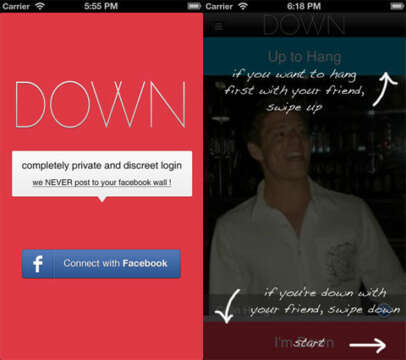 DOWN: Una app de sexo que no se anda con rodeos, te muestra quien quiere contigo!