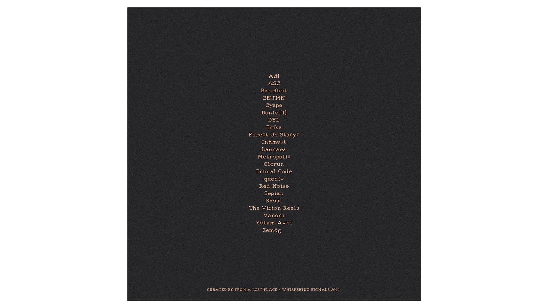 From A Lost Place presenta la segunda entrega del proyecto Charity Compilation