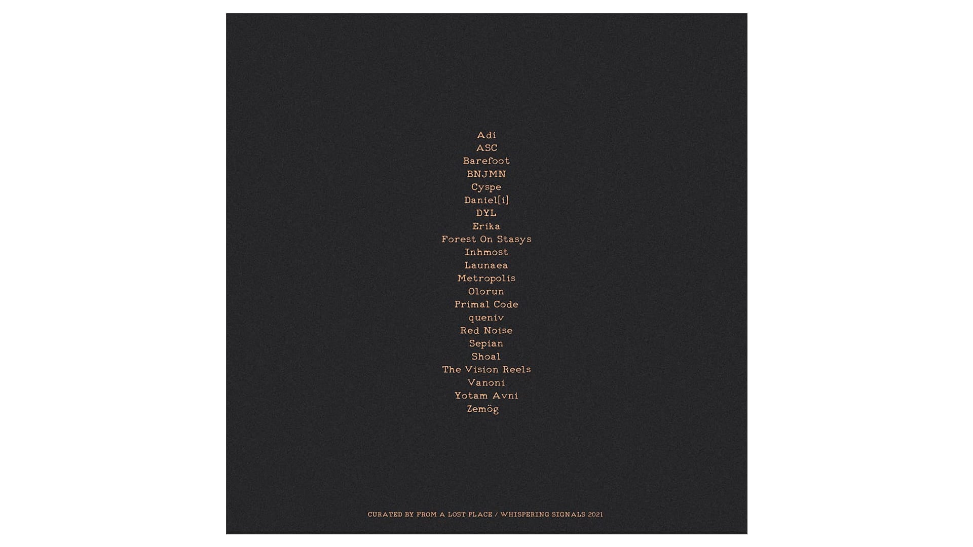 From A Lost Place presenta la segunda entrega del proyecto Charity Compilation