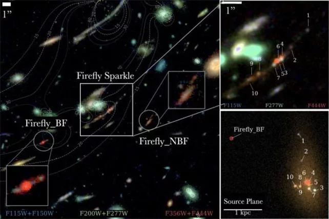 una galaxia oculta como la nuestra creciendo en el amanecer de los tiempos