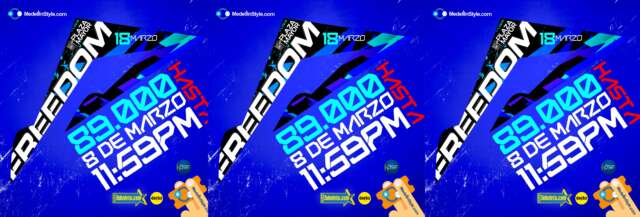 Compra tus Pasabordos para el FREEDOM 17 a 95000 Hasta HOY 11:59PM !