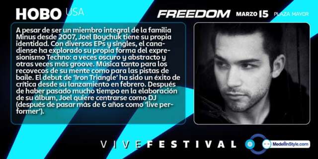 FREEDOM: Hobo @ Awakenings, ADE (10/18/13) #vivefestival – Marzo 15, PLAZA MAYOR