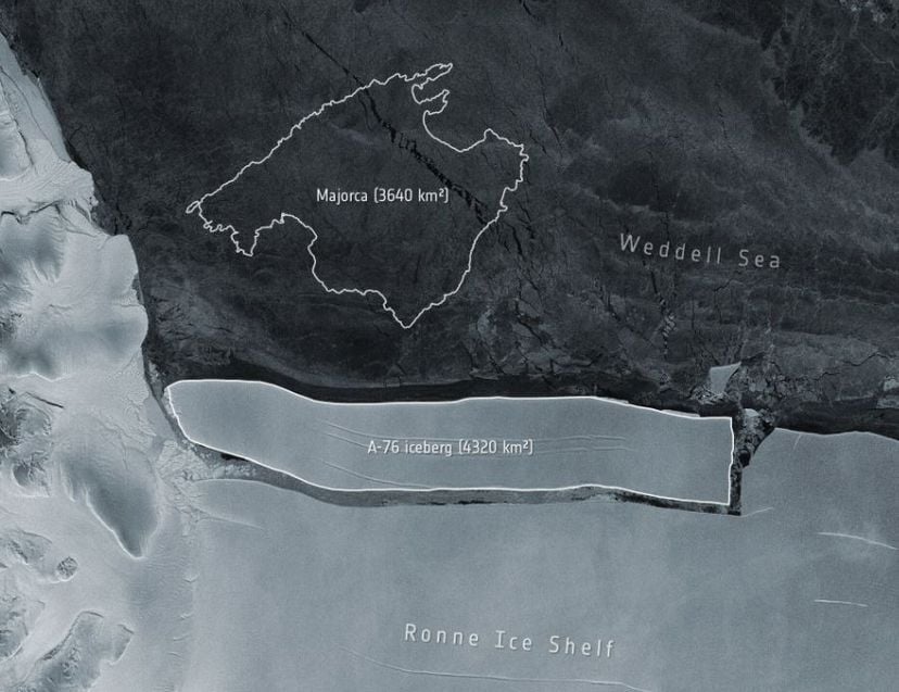 Iceberg más grande del mundo se desprende de la Antártida
