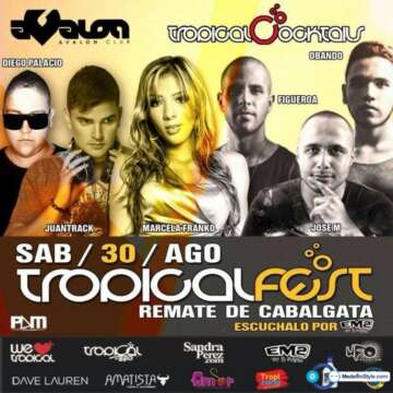 :: Sponsored :: Tropical Fest Pereira ¡ Remate de Cabalgata 30 de agosto @ En Avalon club