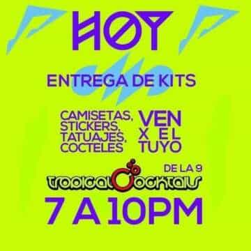 Hoy reclama Gratis camisa del GMID por pega calca en tu carro en Tropical Cocktails de la 9 (lleras)