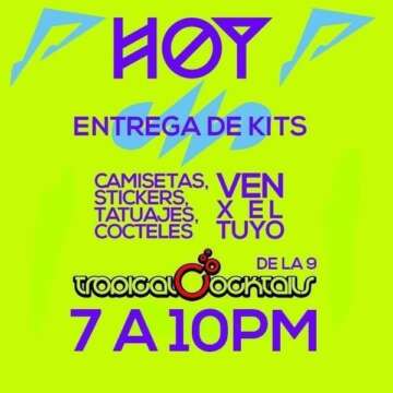 Hoy reclama Gratis camisa del GMID por pega calca en tu carro en Tropical Cocktails de la 9 (lleras)