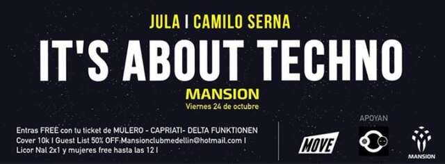 :: Sponsored :: Ven a bailar hoy Viernes a Mansion Club !! IT'S ABOUT TECHNO