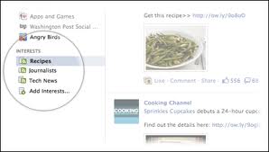 Proximamente listas de intereses en Facebook.