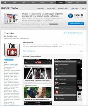 Youtube hace más social su versión para iPhone