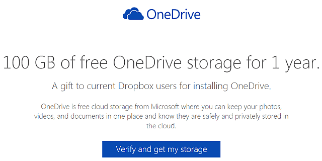 A la yugular de Dropbox: Quieres 100GB Gratis ? Microsoft te las regala… por 1 año!
