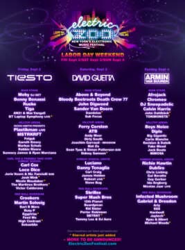 Electric Zoo Lineup – 14 New Artists Added