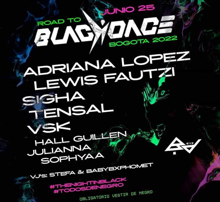 SIGHA, ADRIANA LOPEZ, TENSAL y el Blackdance de la negra Bogotá de vuelta este junio 25