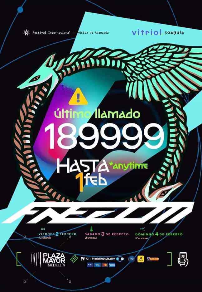 ¡Hoy! último llamado para hacer parte del ritual electrónico underground global FREEDOM FESTIVAL