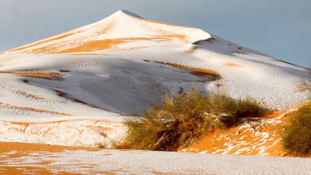 El cambio climático trae consigo temperaturas extremas y nieve donde no debería haber