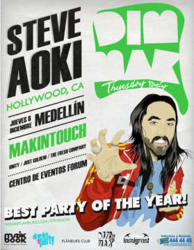 Sponsored: STEVE AOKI EN MEDELLÍN!! / DIM MAK PARTY! éste Jueves 08 de Dic en Forum