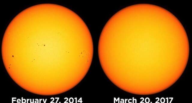 El Sol ha perdido sus manchas en las últimas 2 semanas