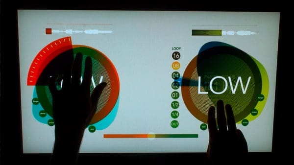 De vinilo A pantalla multi-touch