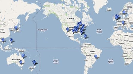 2011: APOCALIPSIS ANIMAL, Mapa de muertes masivas de animales en el mundo.